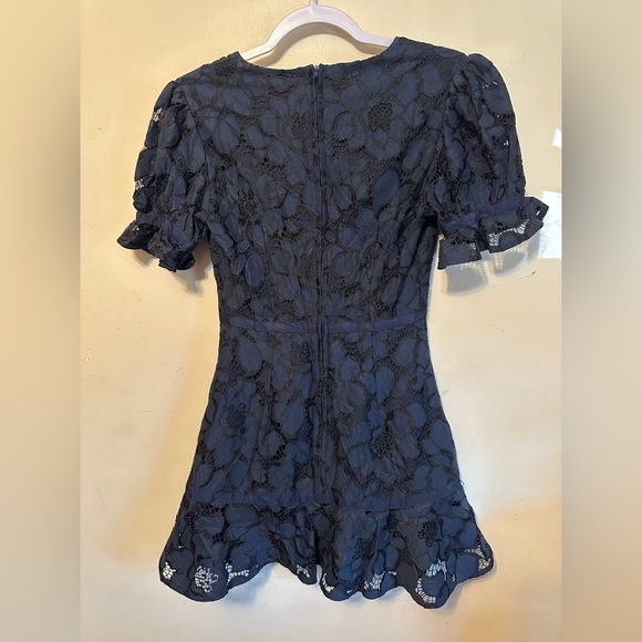 Keepsake The Label Honour Mini Dress Lace Balloon Sleeve Ruffle Size Small - Picture 5 of 5